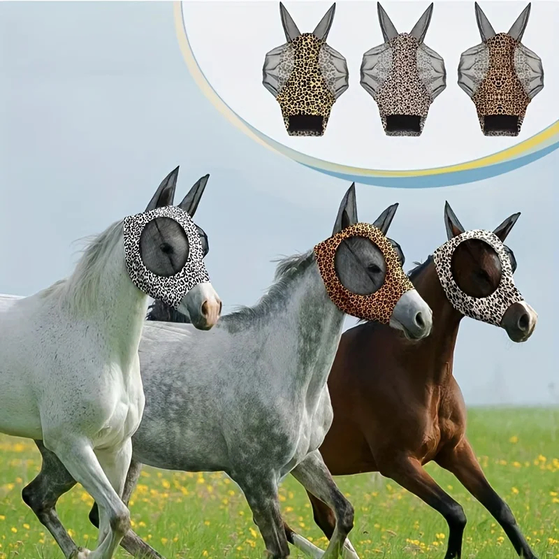 Grooming Kit Horse - 1pcs Leopard Print Horse Fly Masks
