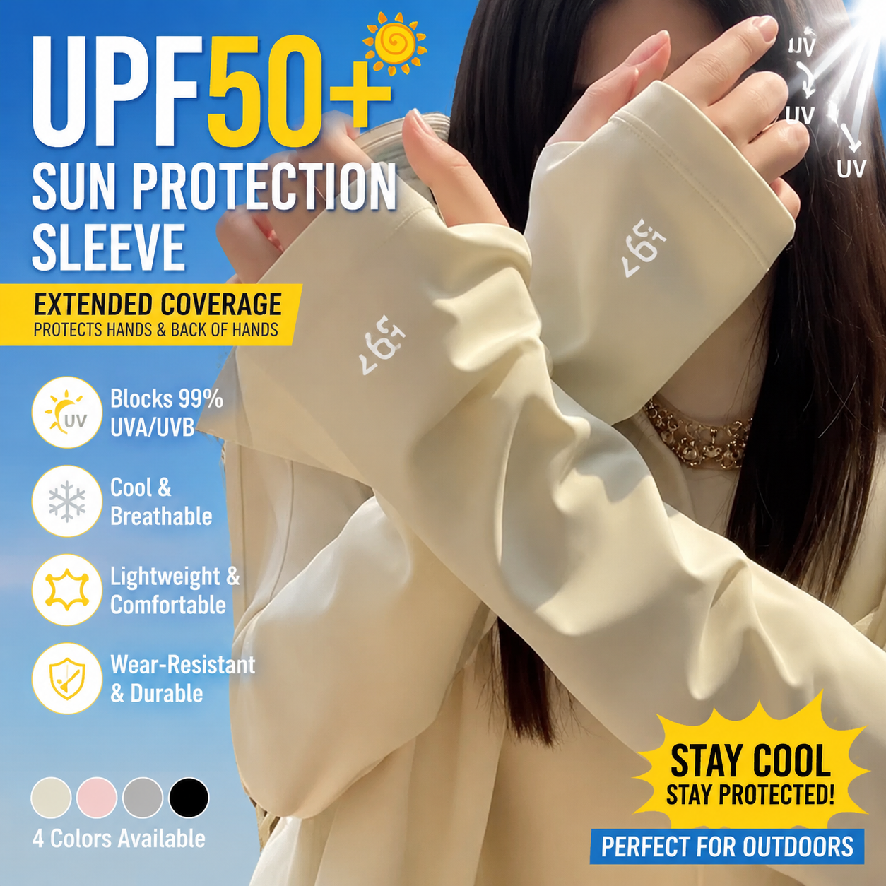 Outdoor Sport Gloves - Sunscreen ice sleeves, ice silk, UV
