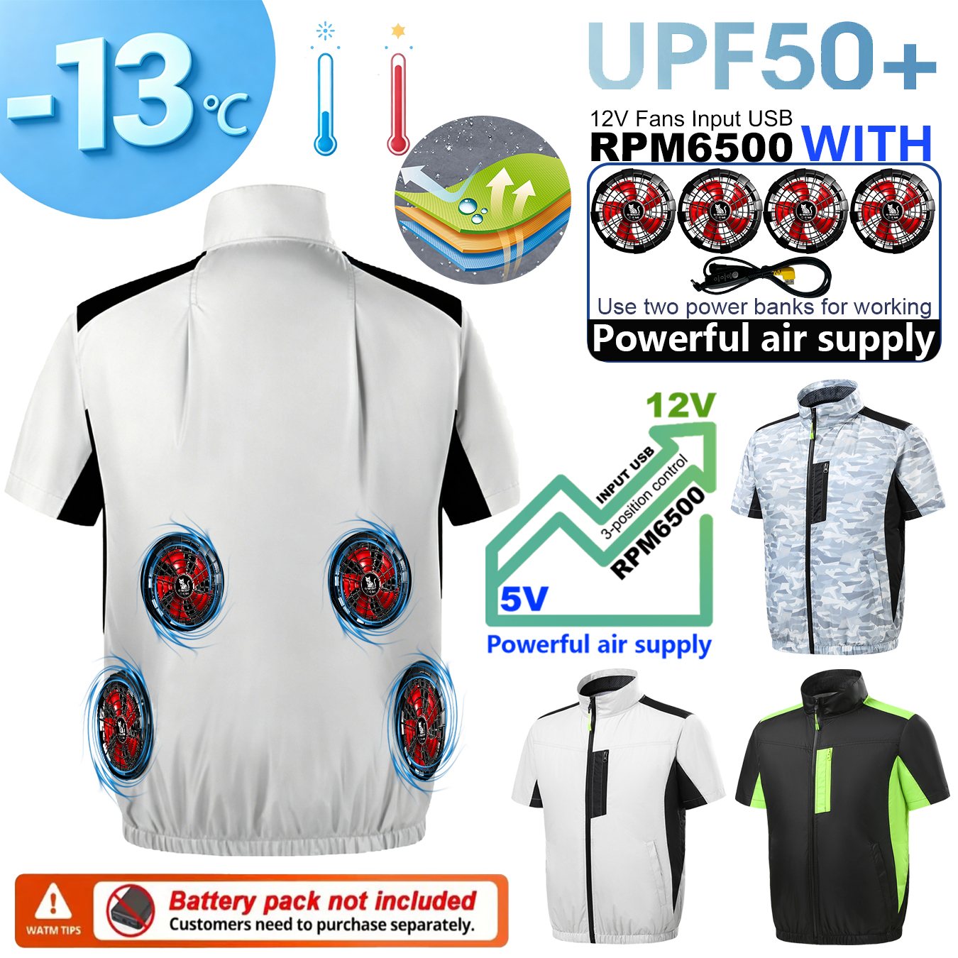 Summer 4 Fans Air Conditioning – Outdoor Sport Windbreaker Bewertung und Preis