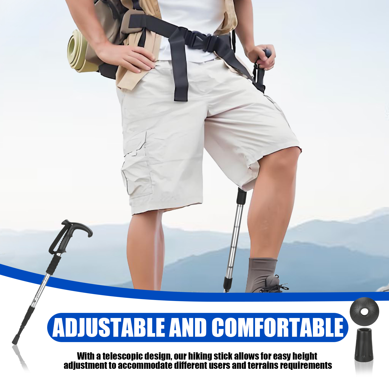 Aluminum Alloy Walking Stick f – Outdoor Sport Climbing Gear Bewertung und Preis