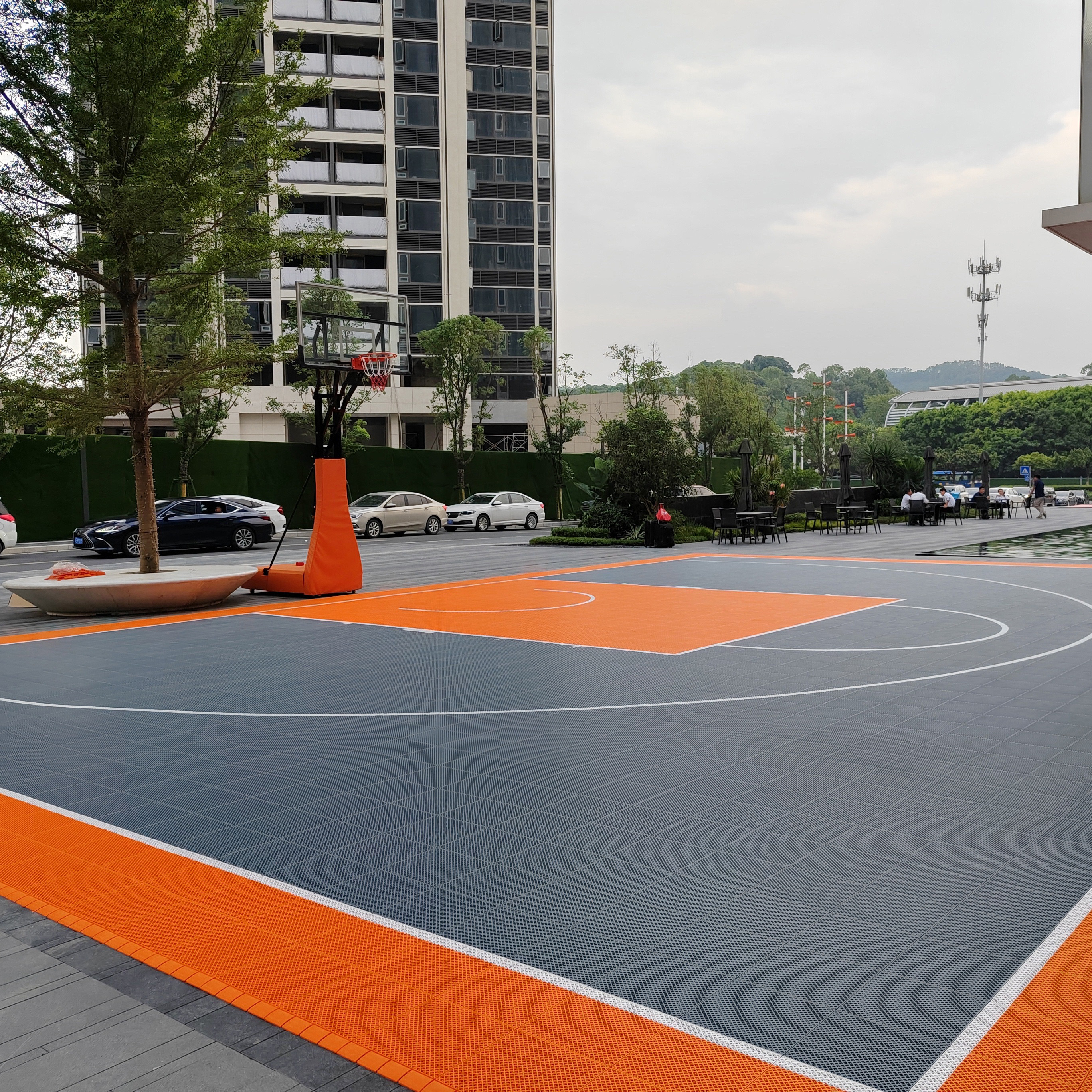 OEM Customized Indoor/Outdoor  – Outdoor Sport Court Tiles Bewertung und Preis