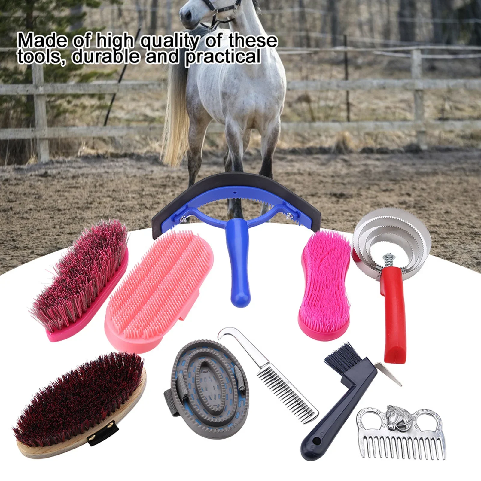 10Pcs Horse Grooming Care Kit  – Grooming Kit Horse Bewertung und Preis