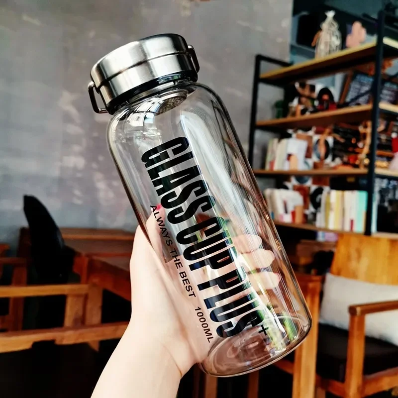 2L Glass Water Bottle with Str – Outdoor Sport Glass Water Bottle Bewertung und Preis