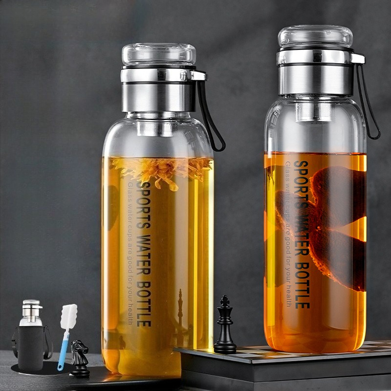 1.0/1.2 L Glass Water Bottle w – Outdoor Sport Glass Water Bottle Bewertung und Preis