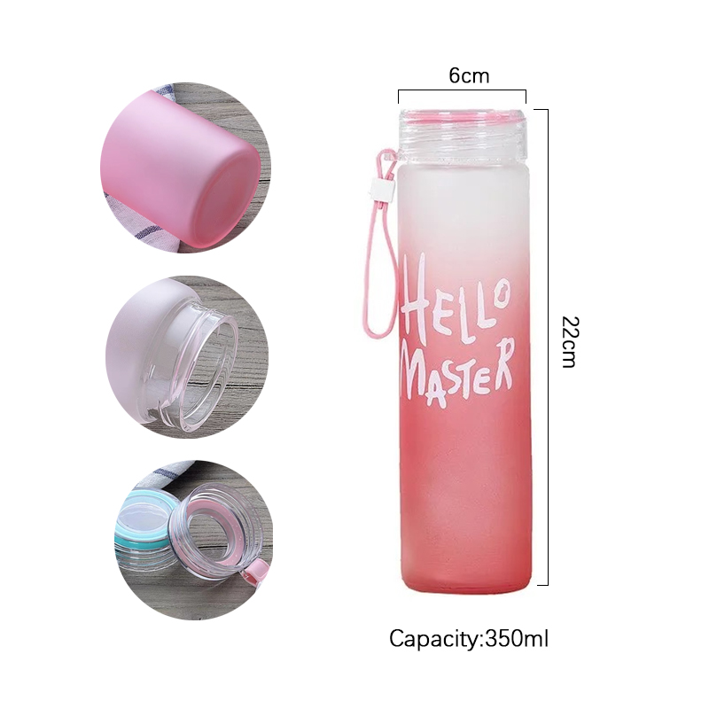 350ml Sport  Silicone Letter T – Outdoor Sport Glass Water Bottle Bewertung und Preis
