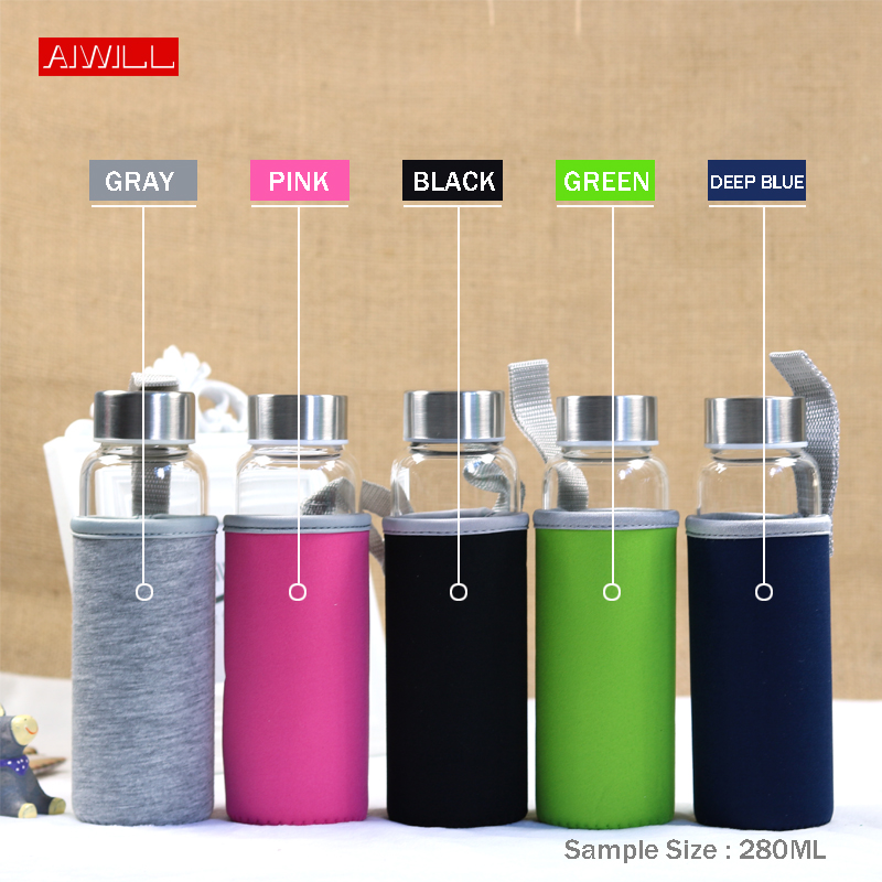 AIWILL Hot Selling Glass Sport – Outdoor Sport Glass Water Bottle Bewertung und Preis